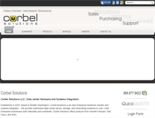 Tablet Screenshot of corbelsolutions.com